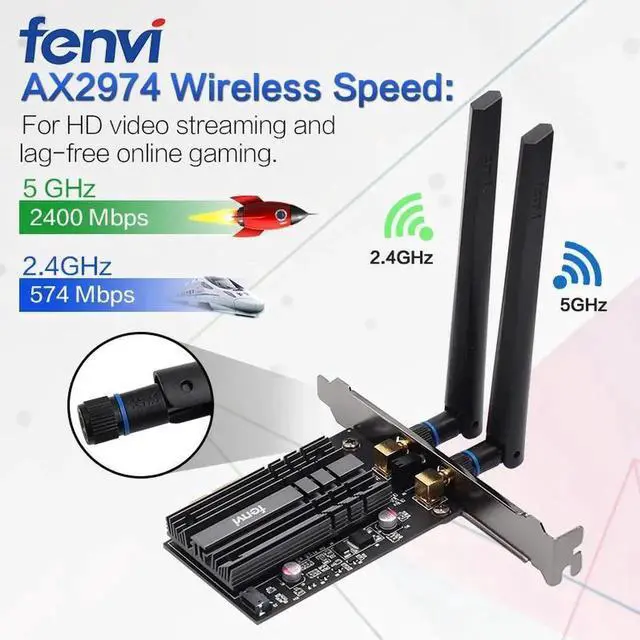 Alt view image 2 of 5 - JAENFONG Dual band 3000Mbps Wifi 6 AX200 PCIe Wireless Wifi Adapter 2.4G/5Ghz 802.11ac/ax Bluetooth 5.0 AX200NGW Wi-fi Card For PC