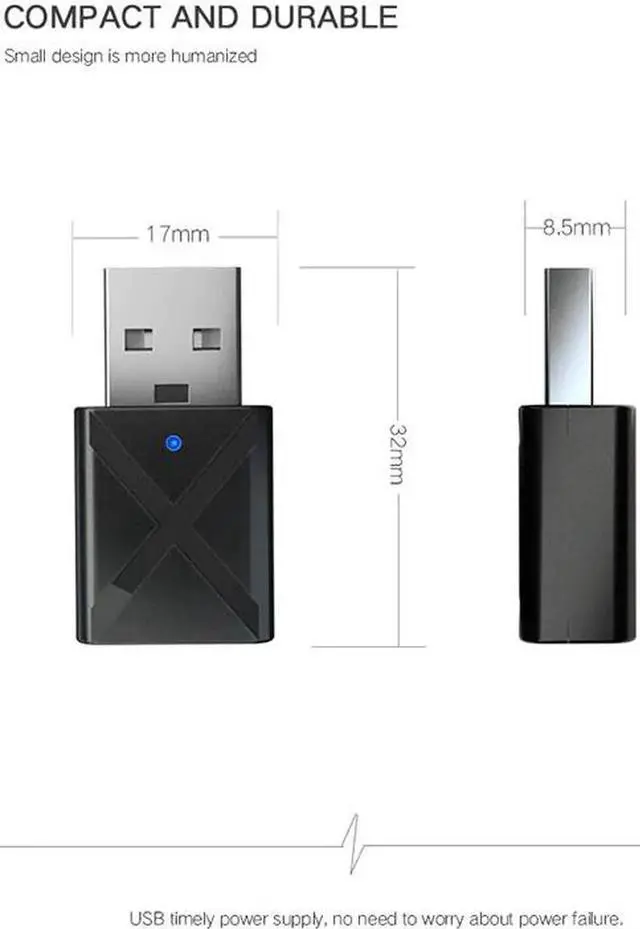 Alt view image 2 of 5 - JAENFONG 2in1 USB Wireless Bluetooth Transmitter Receiver Stereo Audio Music Adapter With 3.5mm Audio Cable For Home TV MP3 PC Car Speake