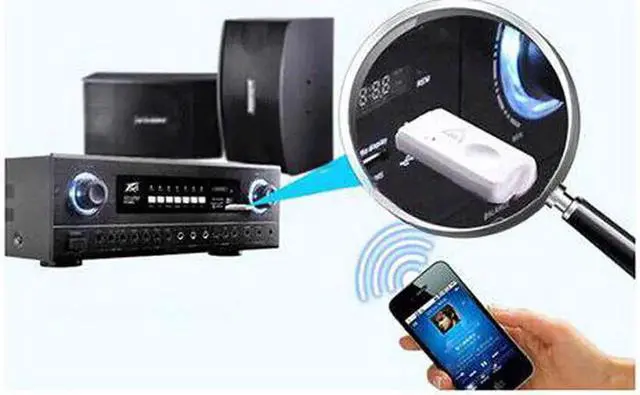 Alt view image 4 of 5 - JAENFONG Bluetooth Stereo Music Receiver Wireless Audio Adapter Dongle Kit Built In Microphone For Speaker For Phone Car