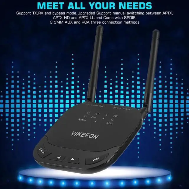 Alt view image 4 of 5 - JAENFONG Upgraded Bluetooth 5.0 Audio Transmitter Receiver 1000mAh Support aptX/HD/LL Switch 80m/262ft Long Rang Wireless Adapter