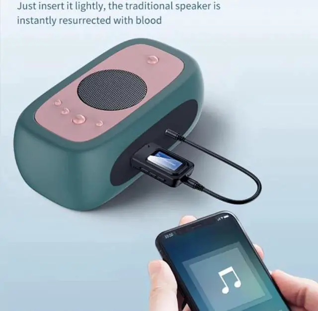 Alt view image 2 of 5 - JAENFONG 2in1 USB Dongle Bluetooth 5.0 Transmitter Receiver LCD Display Mini 3.5MM AUX RCA Stereo Audio Wireless Adapter For PC TV Car