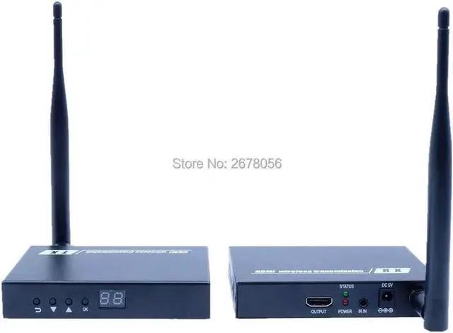 Alt view image 4 of 4 - JAENFONG 200M Wireless HDMI Adapter Extender 1080P WIFI Video Audio Transmission HDMI Transmitter Receiver Kit 660ft With Loop out & IR