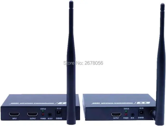 Alt view image 3 of 4 - JAENFONG 200M Wireless HDMI Adapter Extender 1080P WIFI Video Audio Transmission HDMI Transmitter Receiver Kit 660ft With Loop out & IR