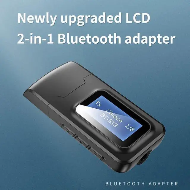 Alt view image 5 of 5 - JAENFONG With LCD Display Bluetooth 5.0 Audio Receiver Transmitter 3.5MM AUX Jack Stereo USB Adapter Wireless Dongle For PC TV Car