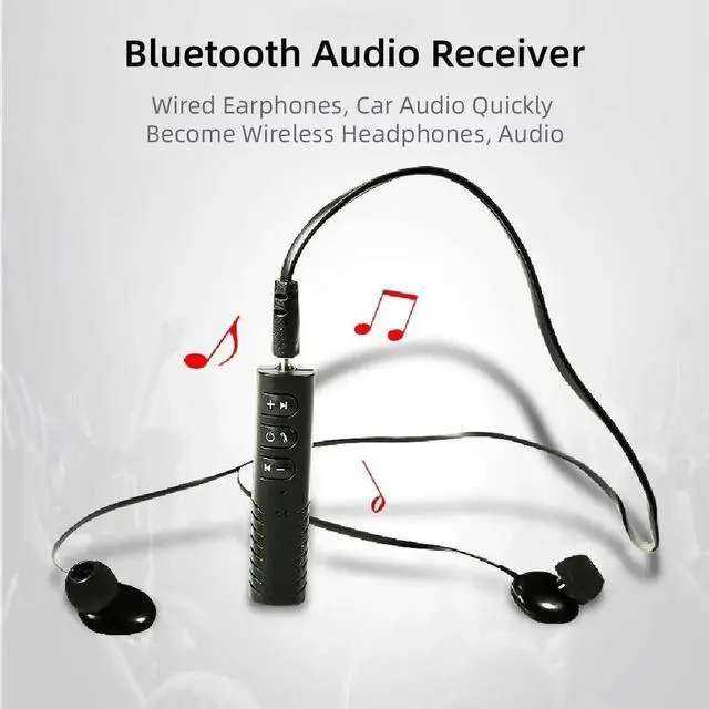 Alt view image 2 of 5 - JAENFONG Receiver For Headphone Wireless Audio Adapter Handsfree Call Car Kit 3.5mm Jack Aux Music MP3 Long Standby Micphone