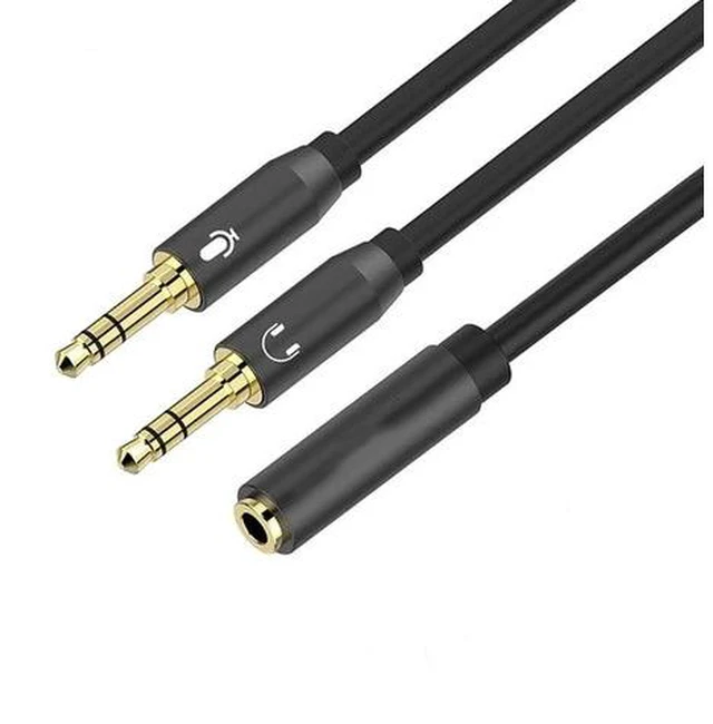 Main image of 1Pcs Computer Separator Headset 3.5mm Female Pair 2 Male 3.5mm Microphone Audio Y Splitter Cable Headset to PC Adapter Auxiliary Line