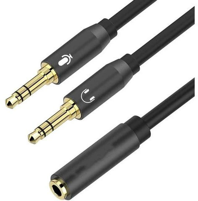 Alt view image 4 of 6 - 1Pcs Computer Separator Headset 3.5mm Female Pair 2 Male 3.5mm Microphone Audio Y Splitter Cable Headset to PC Adapter Auxiliary Line