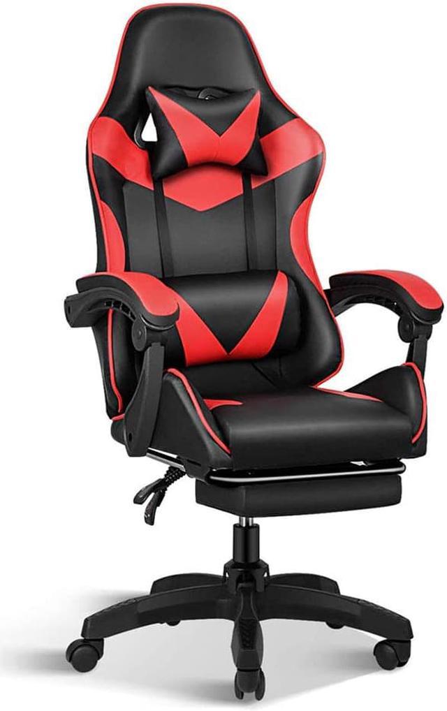 Ergonomic Gaming Chair with Adjustable Height and Reclining Backrest