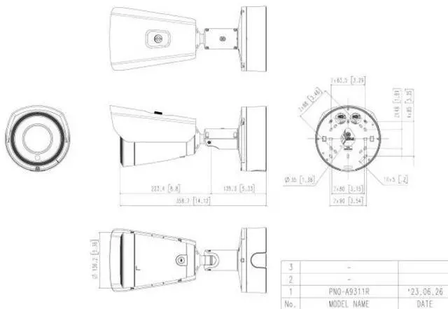 Alt view image 2 of 5 - Hanwha Techwin PNO-A9311R 8MP 4k IR WDR ICR Outdoor Network H.265 PoE+ Bullet Camera with 6.91~214.7mm Motorized and Varifocal 31X Optical Zoom, Aluminum, White Color