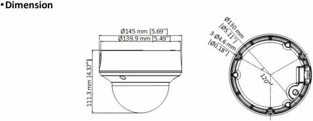 Alt view image 2 of 5 - LT Security Inc. LTCMHD3453D-ZFN 5MP Smart IR WDR 3D-DNR Outdoor Network PoE Dome Camera with 2.8 up to 13.5mm Lens, Metal