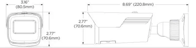 Alt view image 2 of 5 - DIGITAL WATCHDOG DWC-VSBD04Mi 4MP IR WDR 3D-DNR Outdoor Network H.265 PoE Bullet Camera with 2.8 up to 12mm Lens, Metal