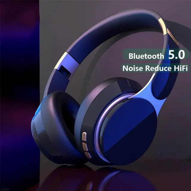 Alt view image 6 of 7 - Acaigel Wireless Headphones Bluetooth 5.0 Headset Foldable Stereo Adjustable Earphones