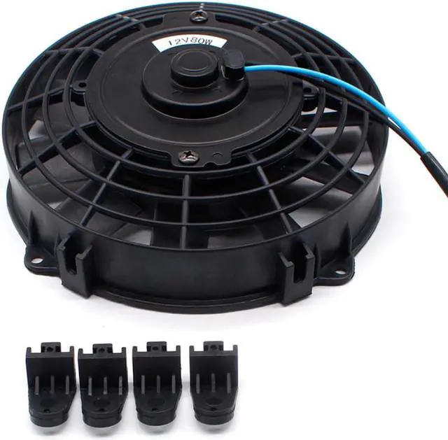 Alt view image 6 of 7 - Acaigel 8" 80W Electric Cooling Fan Engine Radiator Oil Cooler 12V  Car Truck 1