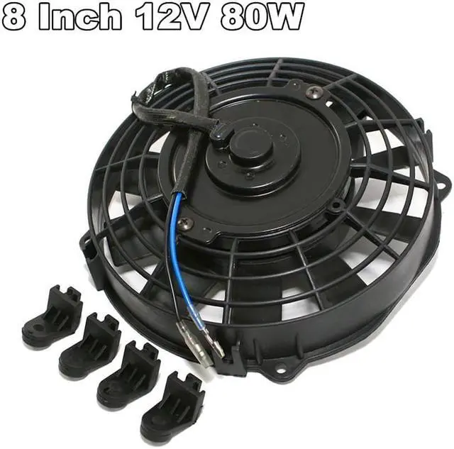 Alt view image 2 of 7 - Acaigel 8" 80W Electric Cooling Fan Engine Radiator Oil Cooler 12V  Car Truck 1