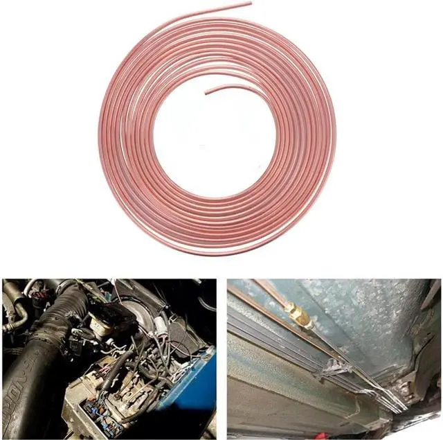 Alt view image 5 of 7 - Acaigel 5/16" O.D. Brake Line Tubing Kit Oil Tube Hose Steel Zinc Copper Nickel 25 FT US