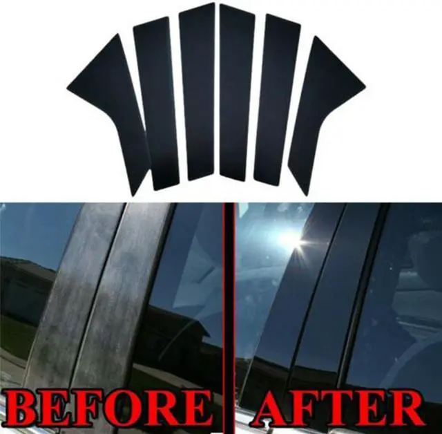 Alt view image 2 of 7 - Acaigel Gloss Black Pillar Posts Door Trim Cover Left Right For Hyundai Sonata 2020-2021