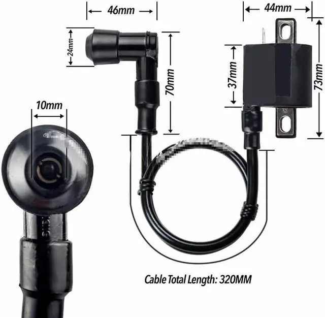 Alt view image 3 of 7 - Paiying 12V Coil Ignition For 50CC-250CC Chinese Motorcycles Scooters ATV Dirt Bike Quad