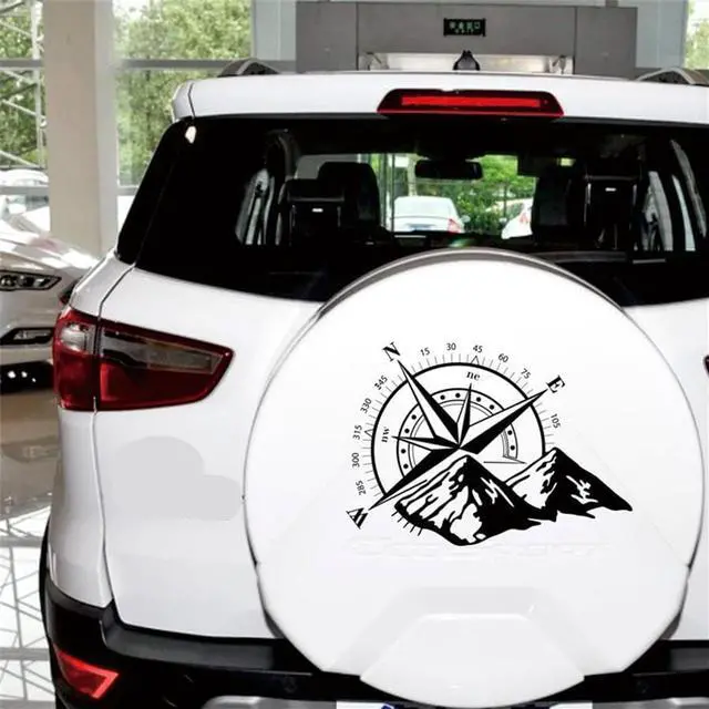 Alt view image 5 of 6 - Acaigel White Compass Rose Car Hood Compass Decal Auto Vinyl Bonnet Sticker