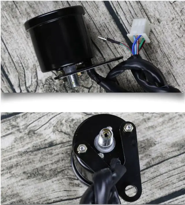 Main image of Furulu Universal Retro Motorcycles Custom Mini Stainless Steel Mechanical Odometer Speedometer Mash Km/H Mph