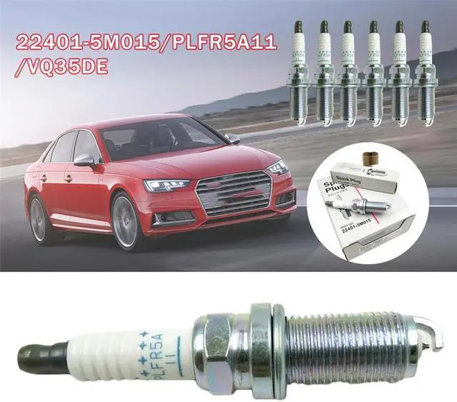 Alt view image 2 of 7 - Acaigel 6pc NGK Platinum OEM Spark Plugs for NISSAN 22401-5M015 PLFR5A11 VQ35DE