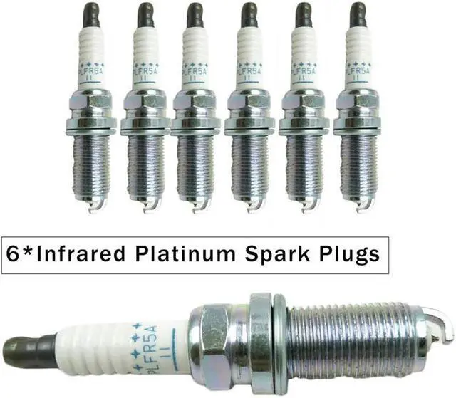 Alt view image 5 of 7 - Acaigel 6pc NGK Platinum OEM Spark Plugs for NISSAN 22401-5M015 PLFR5A11 VQ35DE