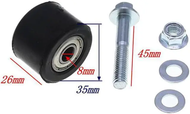 Alt view image 4 of 5 - Yingshan Upper & Lower Swingarm Chain Roller w/ Dual Bearings Bolts For Yamaha Raptor YFM