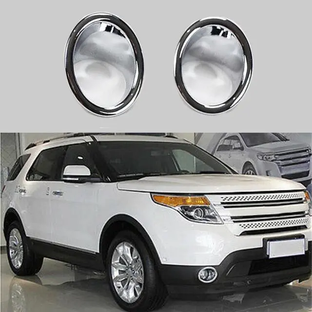 Alt view image 2 of 7 - Acaigel ABS Plastic Chrome Front Fog Light Lamp Cover Trimx2 For Ford Explorer 2011-2015