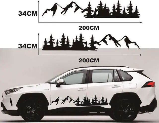 Main image of Paiying Car Decal Tree Mountain Forest Vinyl Graphic for Camper RV Trailer Truck Sticker
