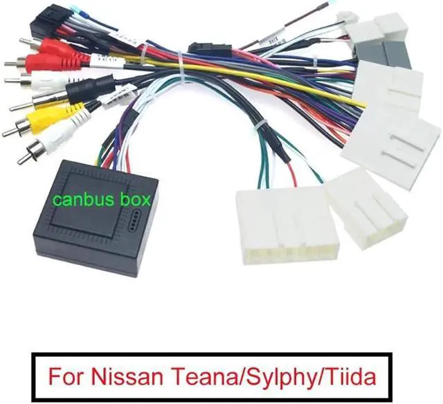 Alt view image 6 of 6 - Acaigel 16 PIN Plug Power Cable Adapter Wiring Harness with Canbus For Nissan Stereo Radio