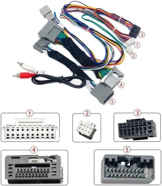 Alt view image 3 of 5 - Acaigel 16 PIN Car Android Radio Wiring Harness w/ Canbus For Honda Accord 8th 2008~2012