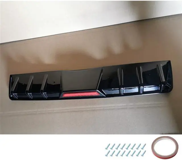 Alt view image 5 of 7 - Paiying Car Rear Bumper Diffuser Lip spoiler Canard Glossy Black Car-Styling