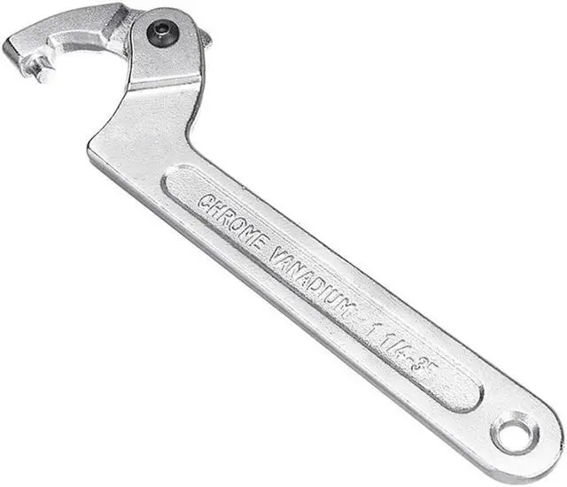 Alt view image 2 of 5 - Yingshan Car ATV Motorcycle 7'' Adjustable Hook Wrench C Spanner Tool Round Head 3/4''-2"