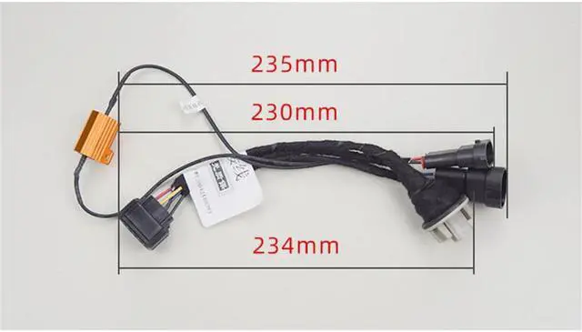 Alt view image 4 of 7 - Acaigel Halogen to LED Headlamp Adaptor Wire Harness Cable Set For Honda Civic 2016-2020