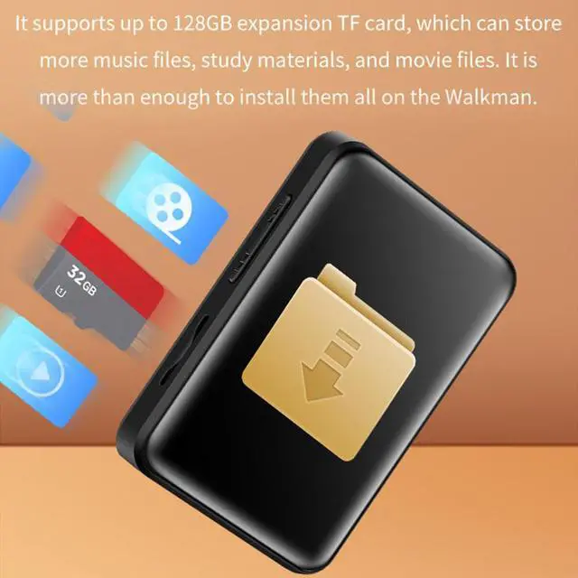 Alt view image 3 of 6 - Mini Portable MP3 Player Bluetooth HiFi Lossless Sound Music Recorder FM Radio Support 8G-128G