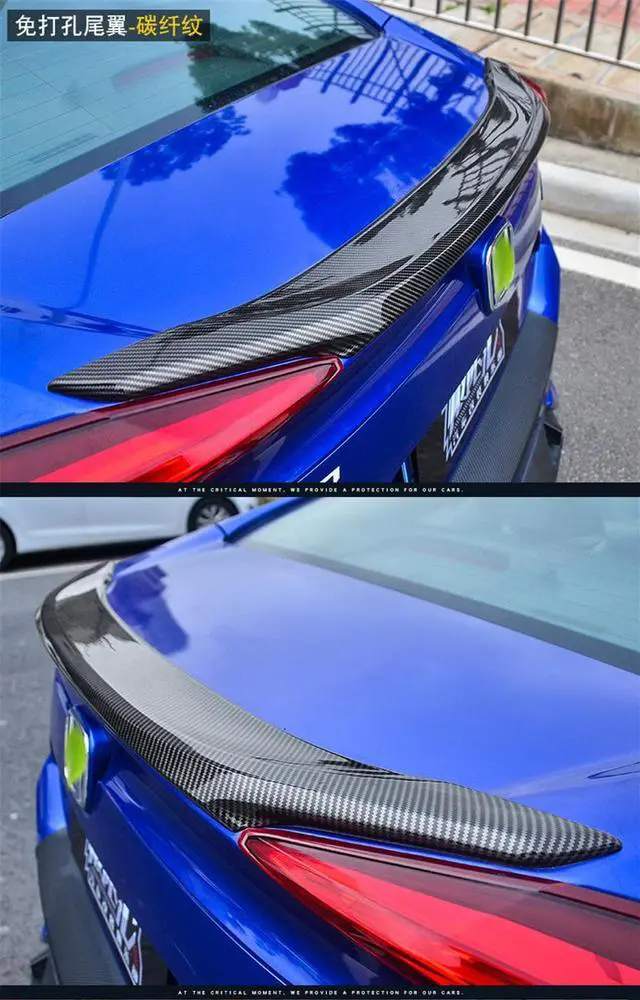 Alt view image 5 of 7 - Paiying Rear Trunk Highkick Spoiler Glossy Black For Honda Civic 2016-2021 4-Door Sedan