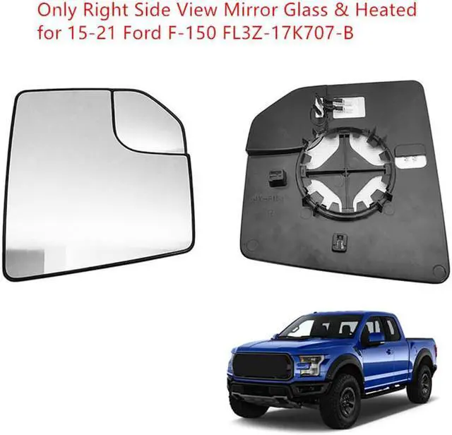 Alt view image 4 of 7 - Paiying Right Side Rear View Heated Mirror Glass FL3Z-17K707-B For F150 2015-2021