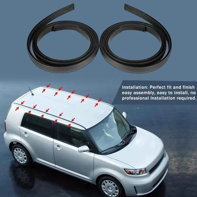 Alt view image 5 of 6 - Paiying Left+Right Waterproof Drip Roof Strip Moulding Trim For Toyota SCION xB 2008-15