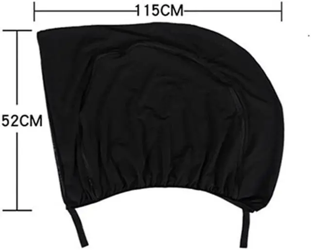 Alt view image 3 of 5 - Acaigel 2x 115x50cm Black Car SUV Rear Side Window Sunshade Visor Cover Anti-UV w/Zipper