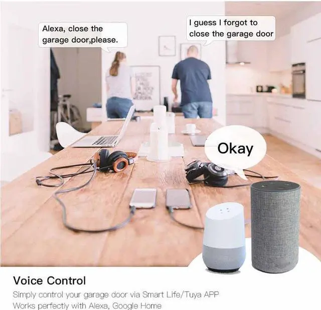 Alt view image 5 of 7 - Smart WiFi Garage Door Opener, Compatible for Alexa Google Home