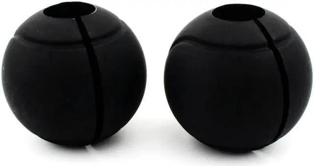 Alt view image 2 of 5 - Yingshan 2PCS Motorcycle Crash Bar Guard Ball Black Rubber Protector Squeeze On 24mm-32mm