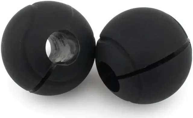 Alt view image 3 of 5 - Yingshan 2PCS Motorcycle Crash Bar Guard Ball Black Rubber Protector Squeeze On 24mm-32mm