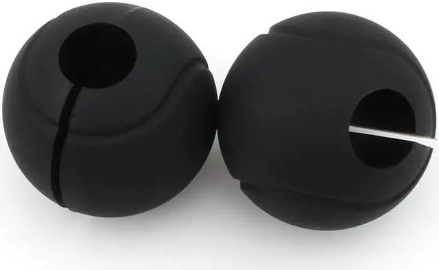 Main image of Yingshan 2PCS Motorcycle Crash Bar Guard Ball Black Rubber Protector Squeeze On 24mm-32mm