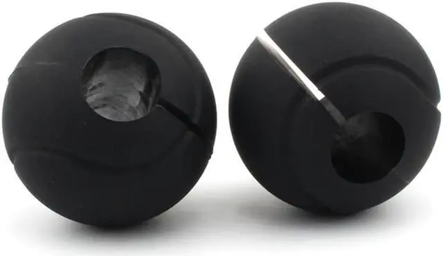 Alt view image 5 of 5 - Yingshan 2PCS Motorcycle Crash Bar Guard Ball Black Rubber Protector Squeeze On 24mm-32mm