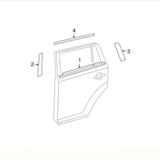 Alt view image 4 of 7 - Acaigel Belt Molding Weatherstrip Front & Rear LH & RH Set For Toyota 08-15 SCION XB