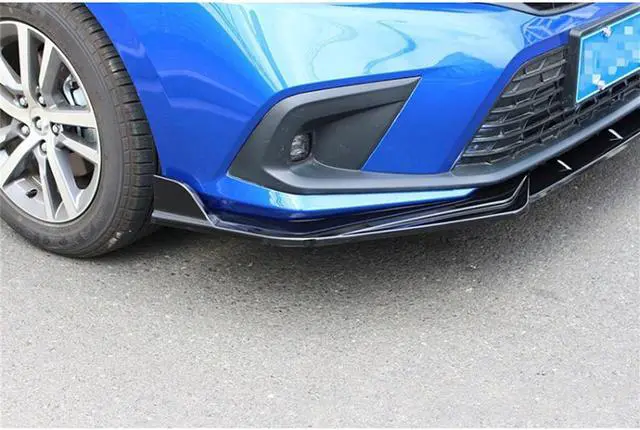 Alt view image 6 of 7 - Paiying Glossy Black Front Bumper Lip Chin Body Kit For Honda Civic 4-Door 2022