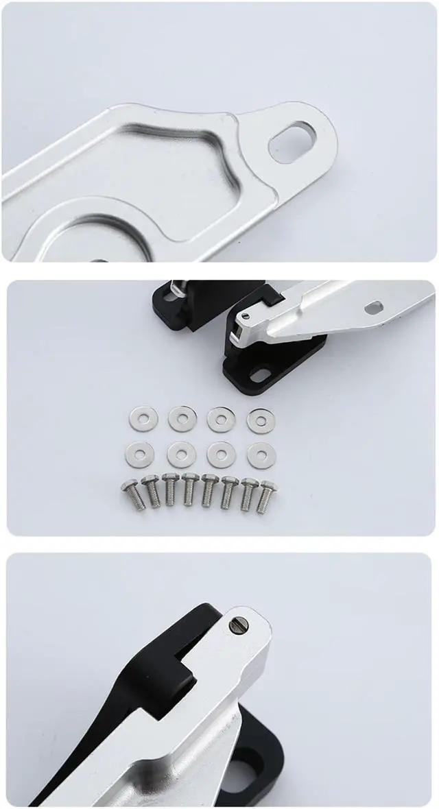 Alt view image 6 of 7 - Acaigel Billet Aluminum Quick Hood Hinge Release Latch Kit For Honda Civic EG 1992-1995