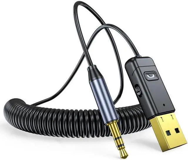 Alt view image 4 of 5 - Yassdwbn USB AUX Cable Adapter Bluetooth 5.0 Audio Transmitter Receiver For Car PC TV New