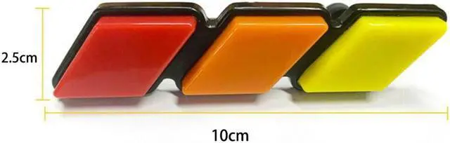 Main image of Yingshan Tri-color 3 Grille Badge Emblem For 2018-2021 Toyota Tacoma TRD 4Runner Tundra