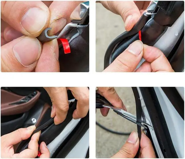 Alt view image 6 of 7 - FYUU 5 Meters U Shape Weatherstrip Car Door Edge Guard ing Trim Seal Strip Black