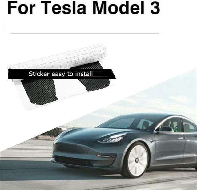 Carbon Fiber Look Car Interior Dashboard Trim Sticker for Tesla Model 3 Y  17-21 